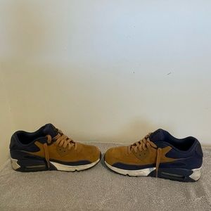 Nike Air Max 90s, Color - Brown & Navy Blue, Size 8.5